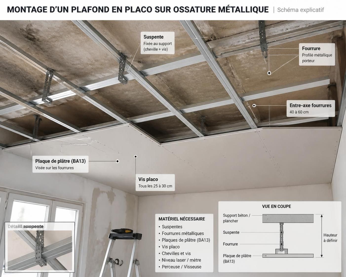 découvrez les étapes clés pour réussir le montage d'un plafond en placo avec notre guide complet, pour un résultat professionnel et durable.