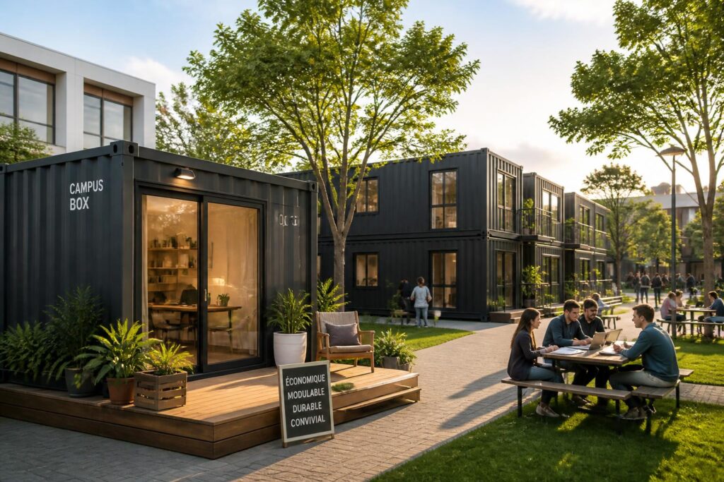 découvrez comment le conteneur étudiant offre une solution d'habitat économique, modulable et pratique pour répondre aux besoins des campus universitaires.