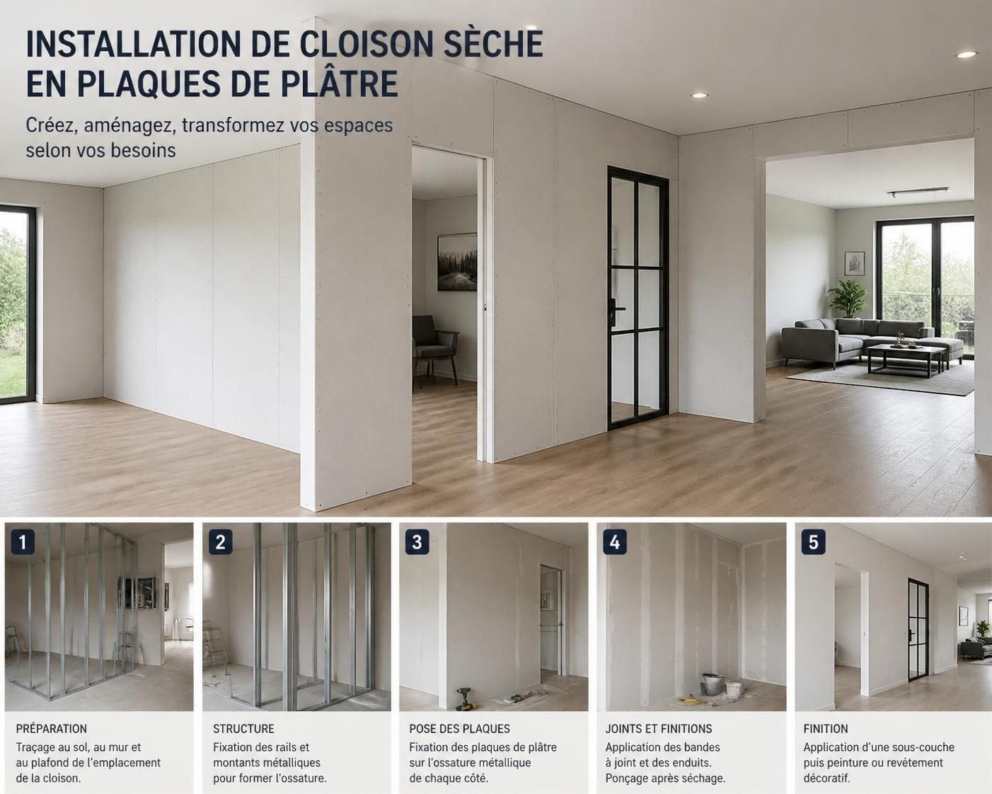 découvrez quels matériaux choisir pour une cloison sèche alliant modularité et durabilité, afin d'optimiser l'aménagement intérieur de votre espace.
