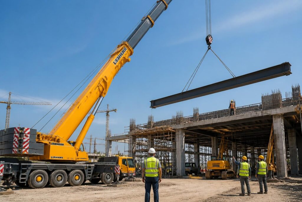 découvrez comment la grue auxiliaire simplifie les travaux de construction lourds en offrant puissance, précision et sécurité sur les chantiers.