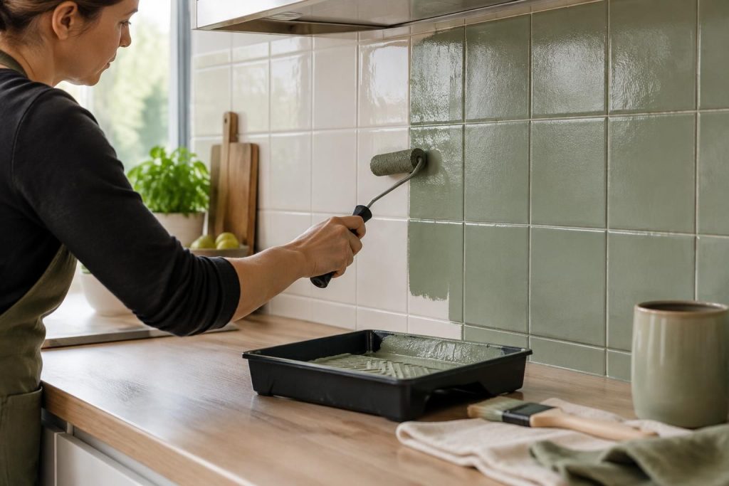 découvrez quelle peinture choisir pour un carrelage mural de cuisine et comment l’appliquer durablement, sans sous-couche.